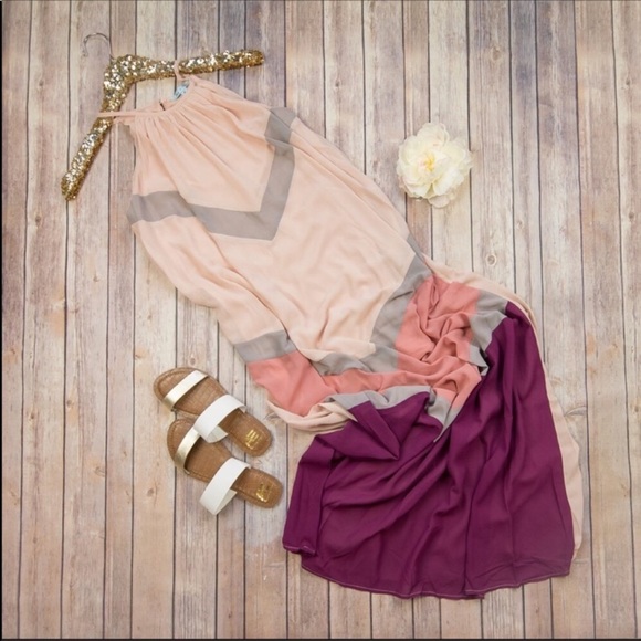 She and Sky Dresses & Skirts - She + Sky Chevron Maxi Dress Medium